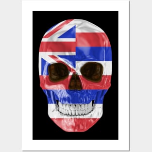 Hawaii Flag Skull - Gift for Hawaiian With Roots From Hawaii Posters and Art